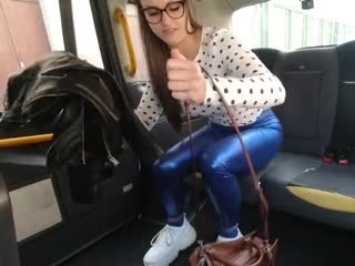 Barbara undresses in the taxi